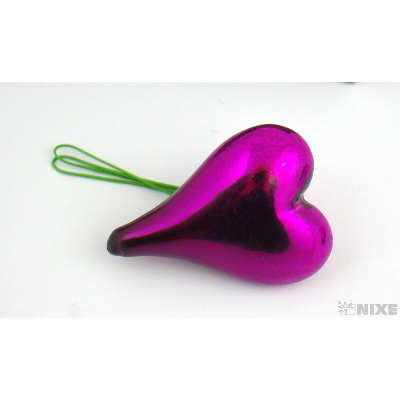 SRDCE NA DRÁTKU 5x20cm 8ks*FIALOVÁ