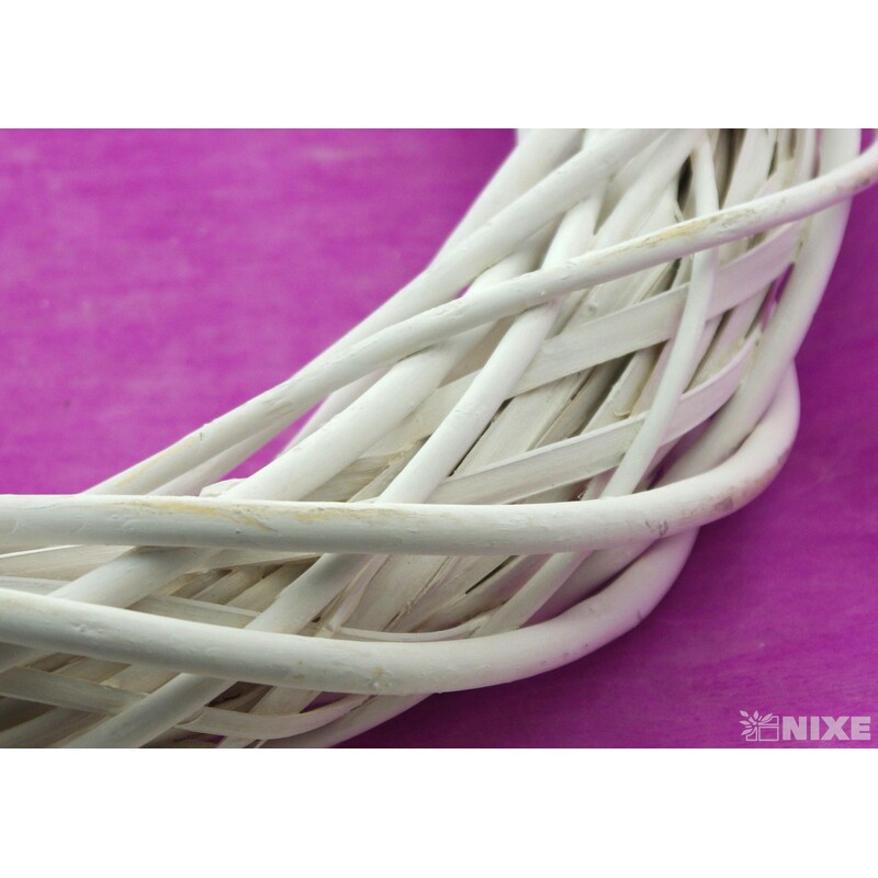 VĚNEC PROUTĚNÝ 50cm*BÍLÁ