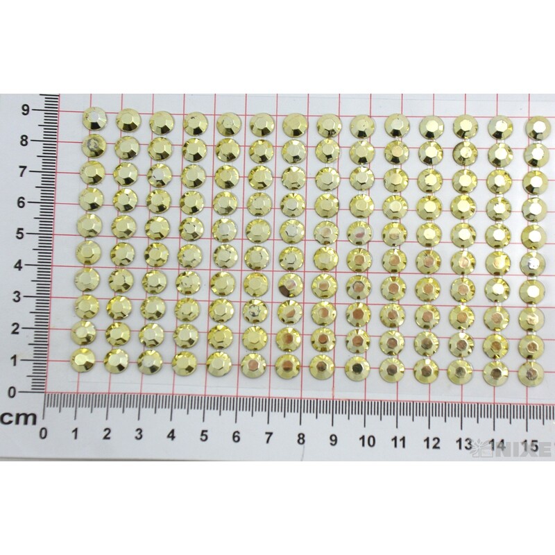 PERLIČKY NALEPOVACÍ 8mm 140ks*ZLATÁ