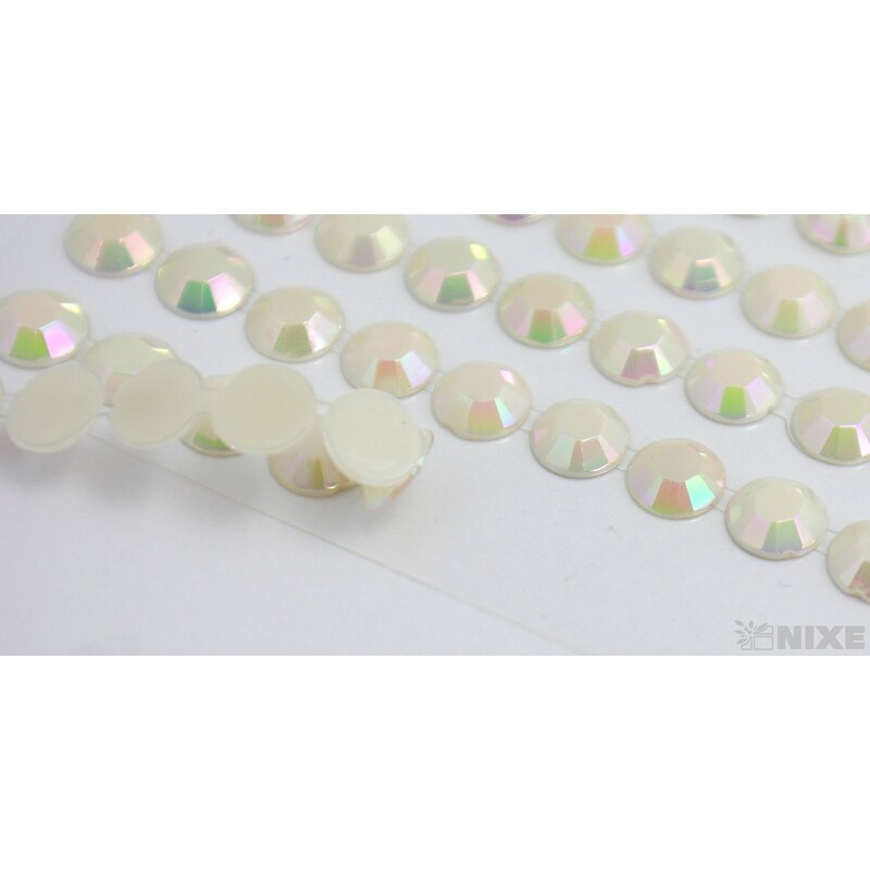 PERLIČKY NALEPOVACÍ 8mm 140ks*PERLEŤOVÁ