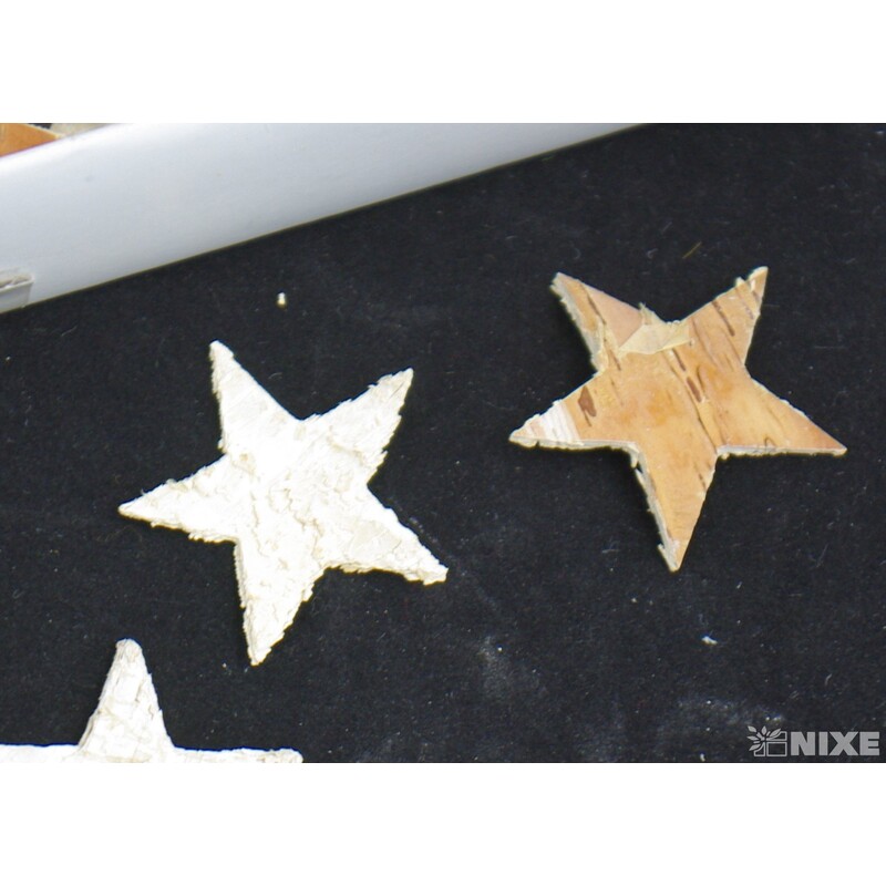 HVĚZDA BŘÍZA 3,5cm 100ks*BÍLÁ