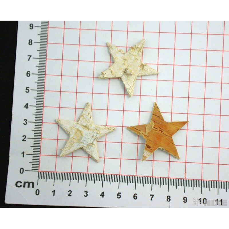 HVĚZDA BŘÍZA 3,5cm 100ks*BÍLÁ