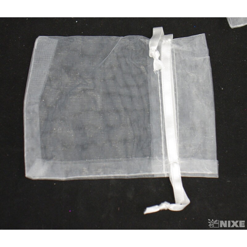 SÁČEK ORGANZA 09x13cm*BÍLÁ