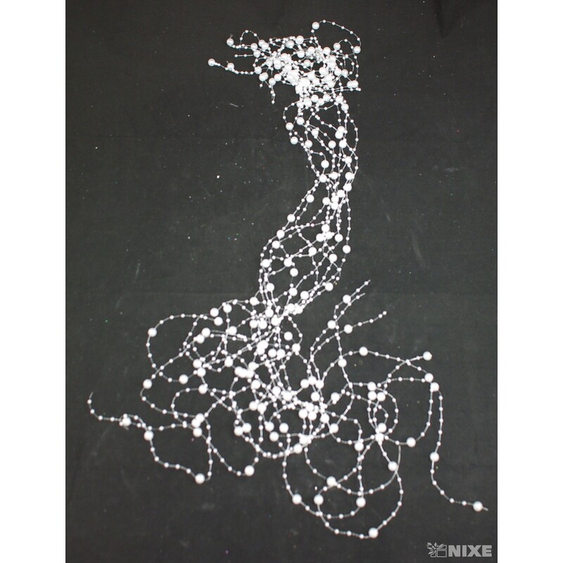 PERLIČKY NA SILONU 120cm 10ks*BÍLÁ