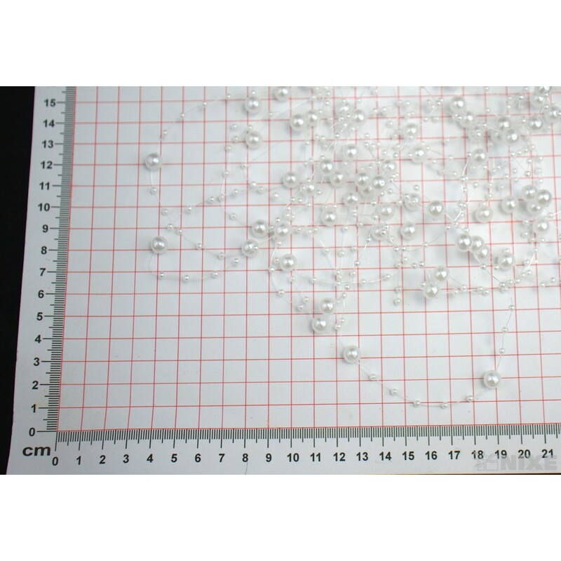 PERLIČKY NA SILONU 120cm 10ks*BÍLÁ