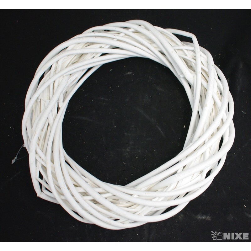 VĚNEC PROUTĚNÝ 30cm*BÍLÁ