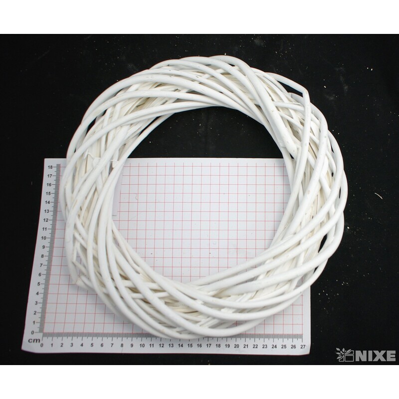 VĚNEC PROUTĚNÝ 30cm*BÍLÁ