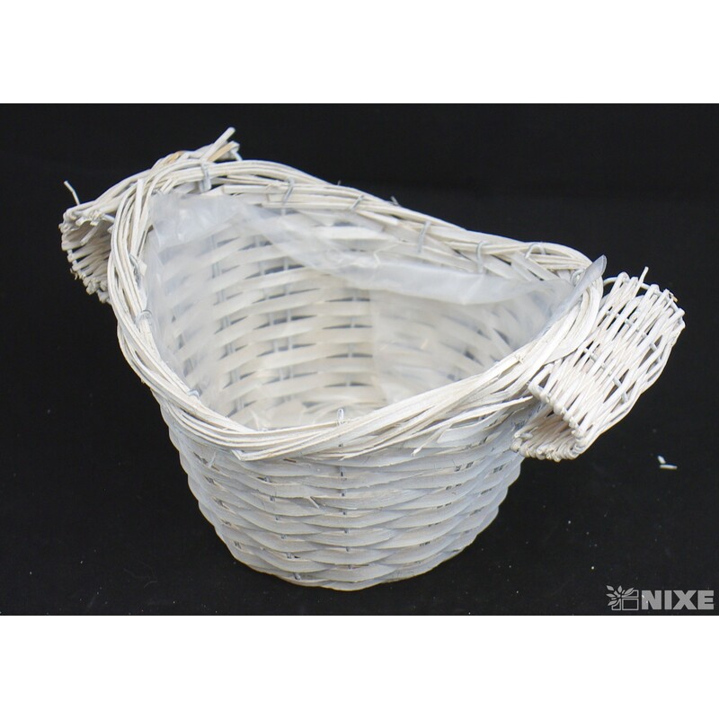 KVĚTNÍK PROUTĚNÝ 21x11cm*MIX BAREV