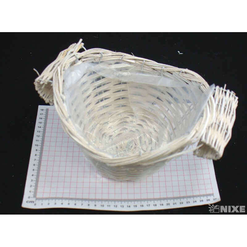 KVĚTNÍK PROUTĚNÝ 21x11cm*MIX BAREV