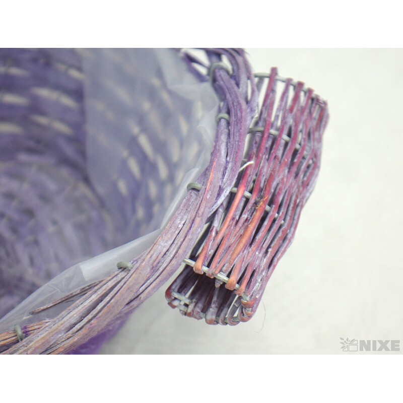 KVĚTNÍK PROUTĚNÝ 21x11cm*MIX BAREV