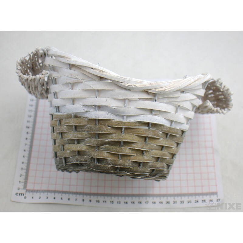 KVĚTNÍK PROUTĚNÝ 21x11cm*MIX BAREV