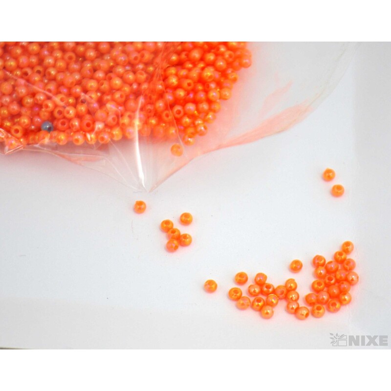 KORÁLKY 3mm 50g*ORANŽOVÁ