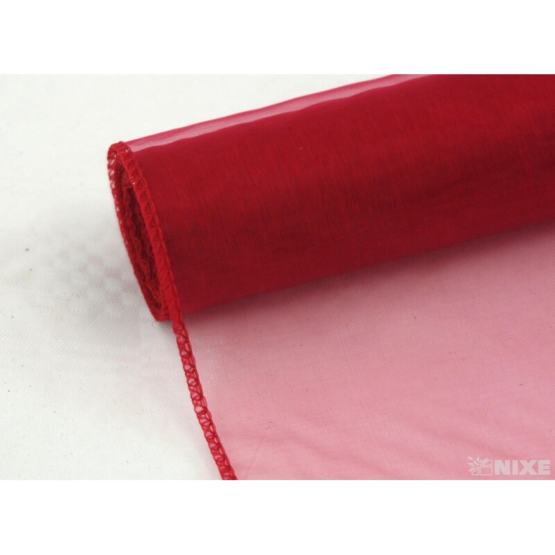 ORGANZA 38cmx9yd*ČERVENÁ TM. 002