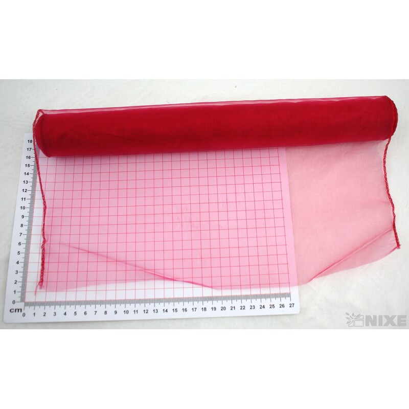 ORGANZA 38cmx9yd*ČERVENÁ TM. 002