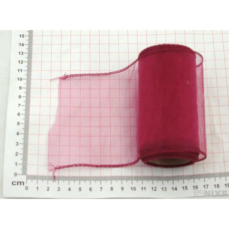 ORGANZA 10cmx10yd*ČERVENÁ TM. 002