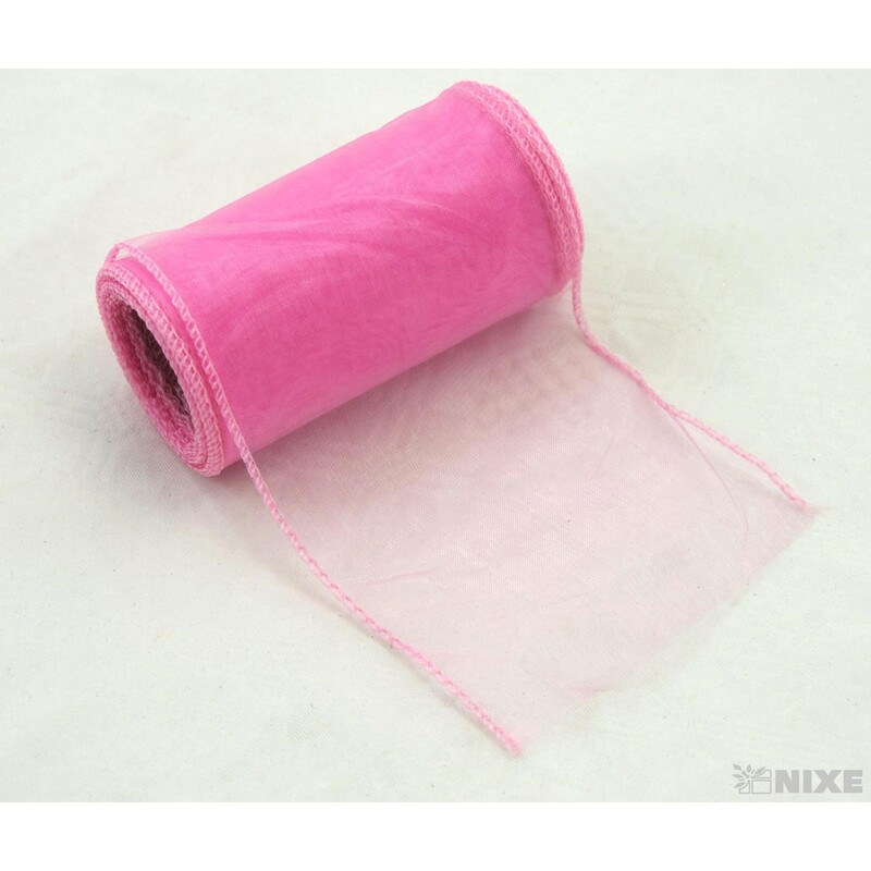 ORGANZA 10cmx10yd*RŮŽOVÁ 004