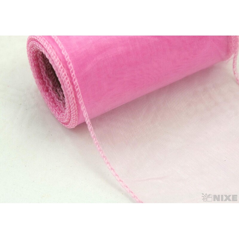 ORGANZA 10cmx10yd*RŮŽOVÁ 004