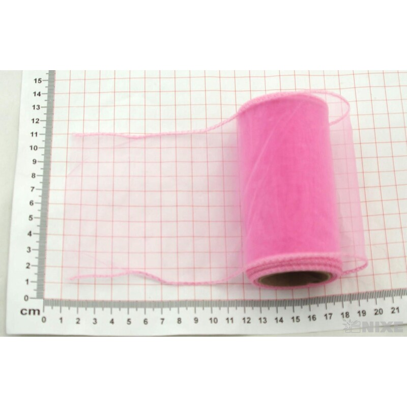 ORGANZA 10cmx10yd*RŮŽOVÁ 004