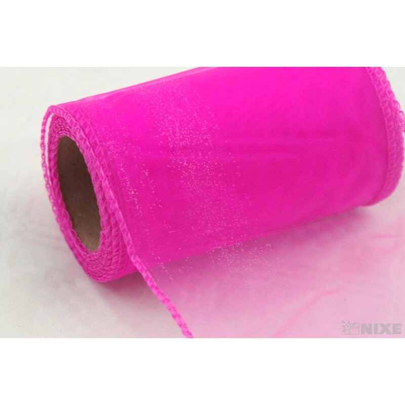 ORGANZA 10cmx10yd*RŮŽOVÁ CYKLÁMEN 008