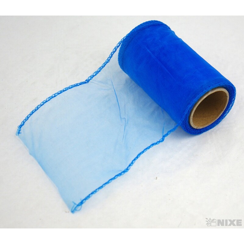 ORGANZA 10cmx10yd*MODRÁ STŘEDNÍ 039