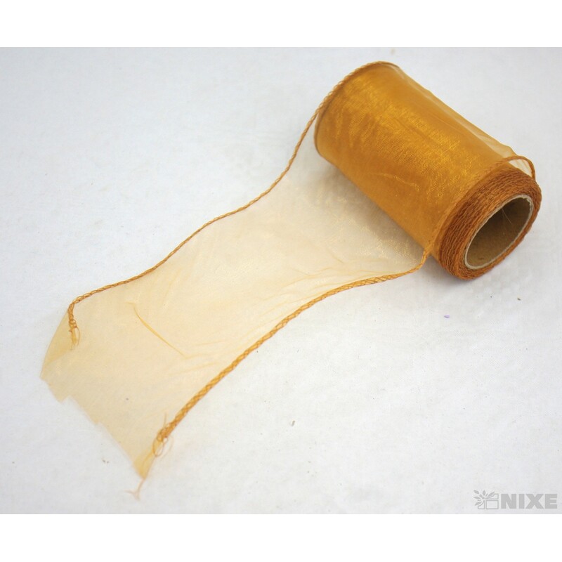 ORGANZA 10cmx10yd*SKOŘICOVÁ 057