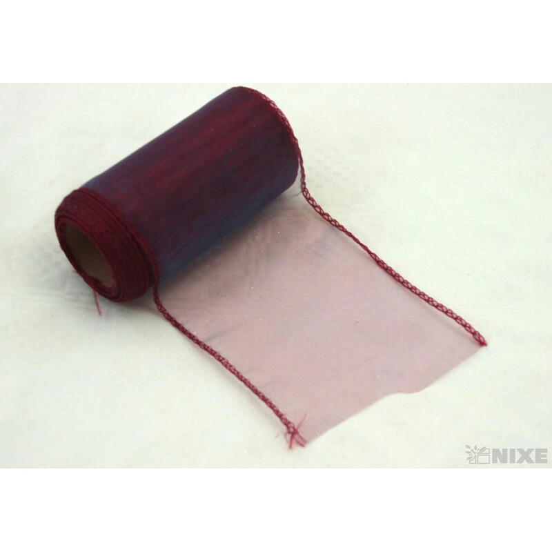 ORGANZA 10cmx10yd*BORDOVÁ 2T 19