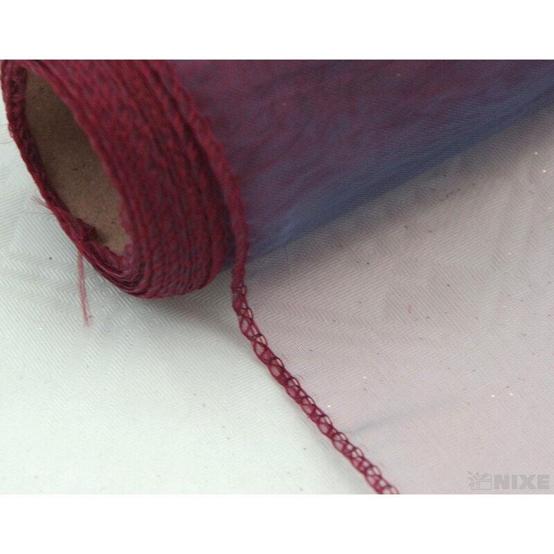 ORGANZA 10cmx10yd*BORDOVÁ 2T 19