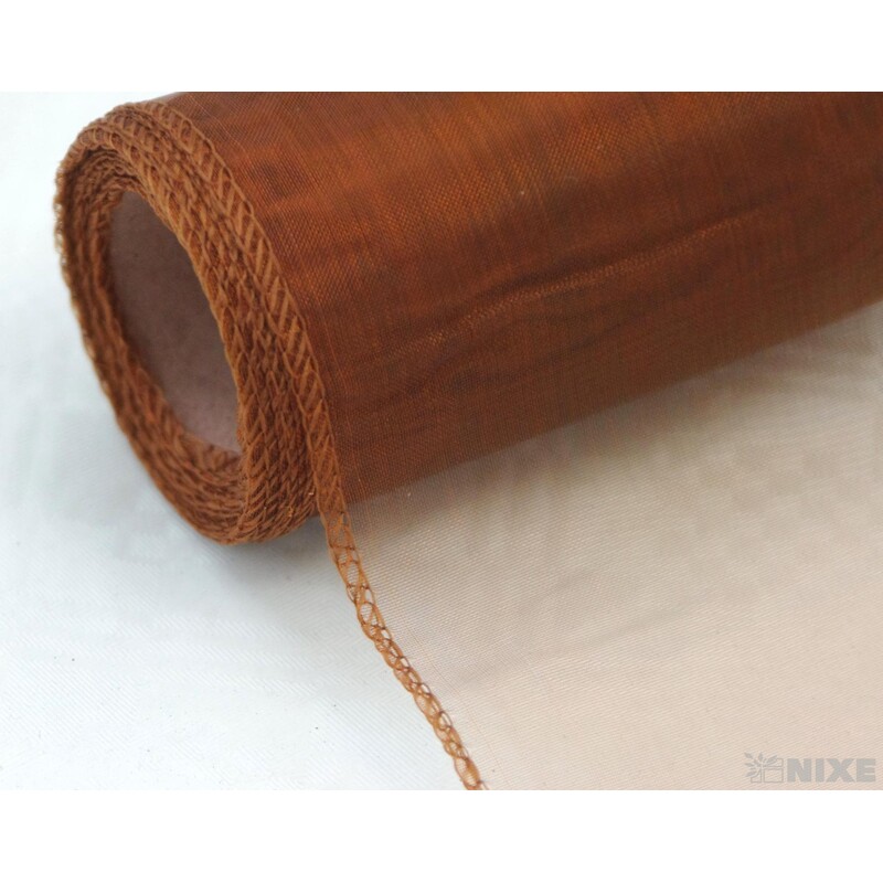 ORGANZA 10cmx10yd*HNĚDÁ 2T 42