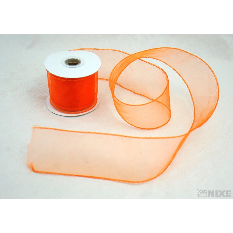 ORGANZA STUHA 65mmx20m*ORANŽOVÁ 015