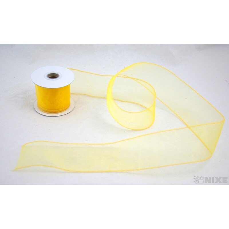 ORGANZA STUHA 65mmx20m*ŽLUTÁ TM. 017