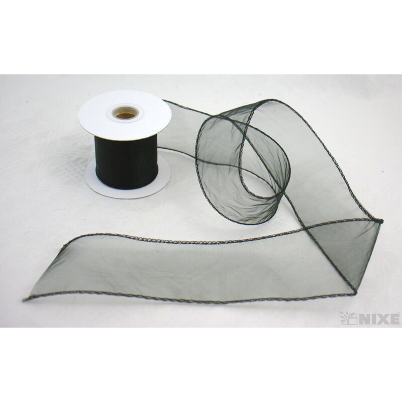 ORGANZA STUHA 65mmx20m*ČERNÁ 046