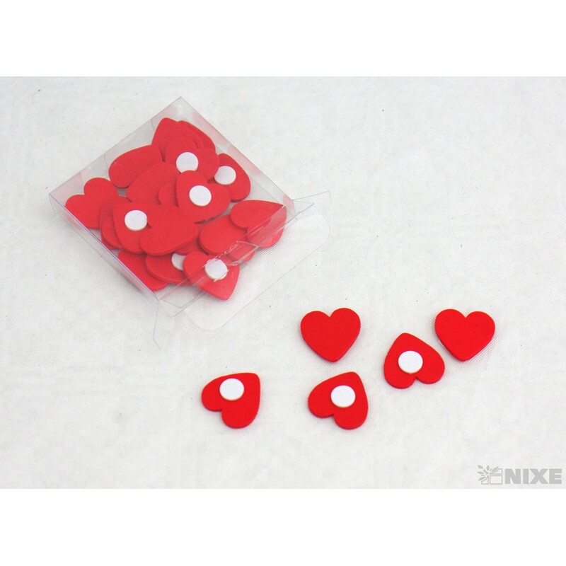 SRDCE NALEPOVACÍ 2cm 24ks*ČERVENÁ