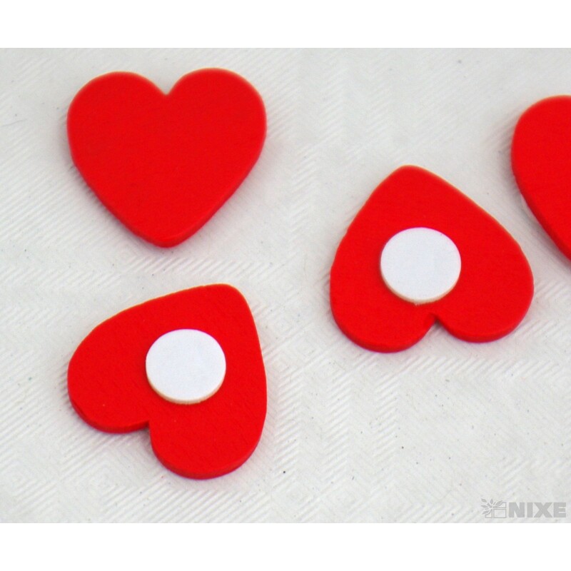 SRDCE NALEPOVACÍ 2cm 24ks*ČERVENÁ