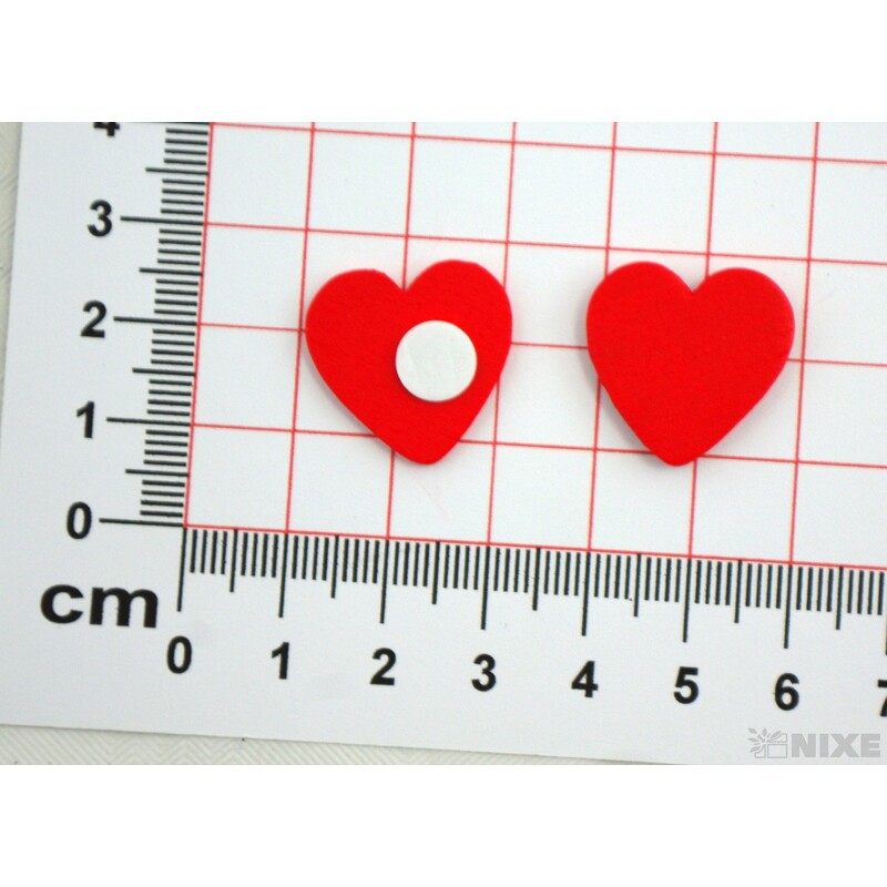 SRDCE NALEPOVACÍ 2cm 24ks*ČERVENÁ