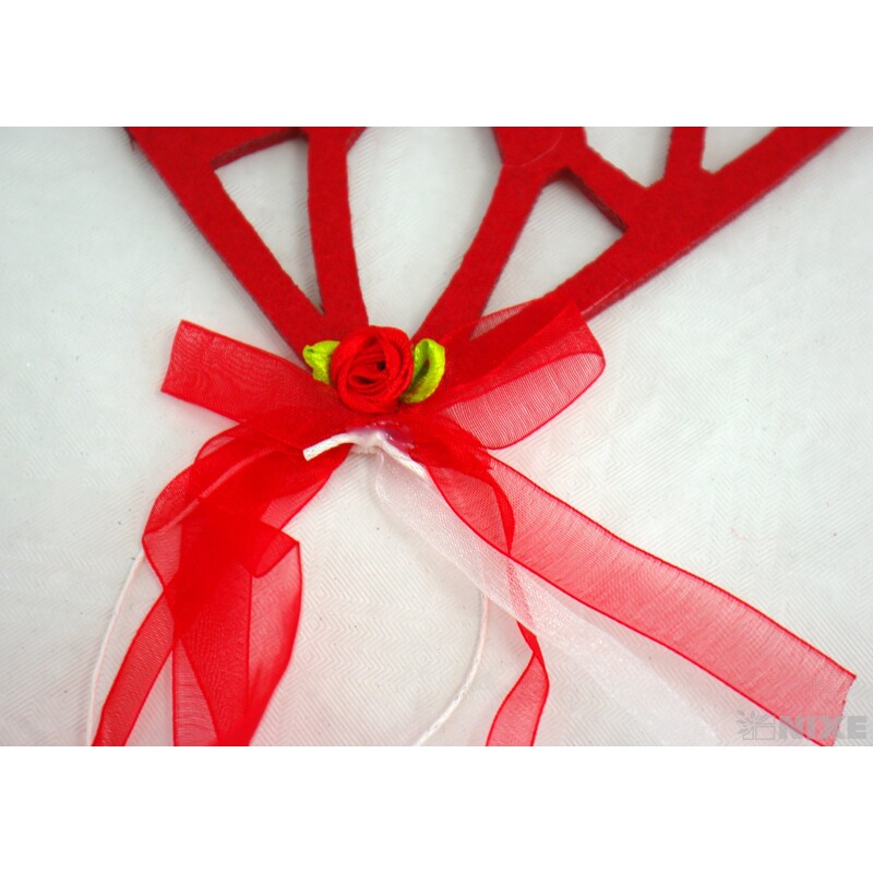 ZÁVĚS FILC SRDCE 21x55cm*ČERVENÁ