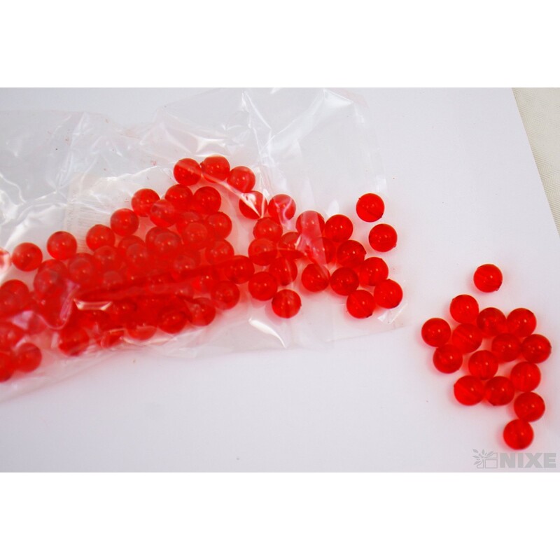 KORÁLKY 10mm cca 104ks ČIRÉ*ČERVENÁ
