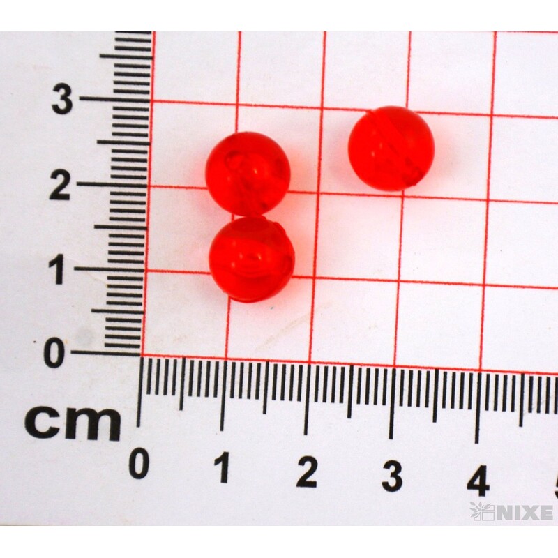 KORÁLKY 10mm cca 104ks ČIRÉ*ČERVENÁ