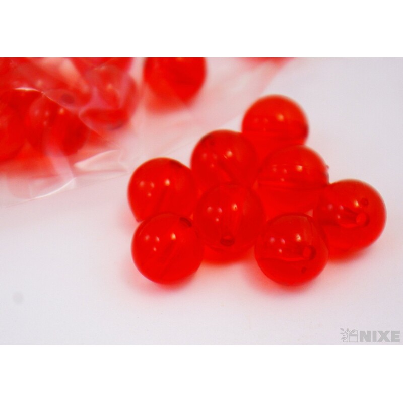 KORÁLKY 12mm cca 62ks ČIRÉ*ČERVENÁ