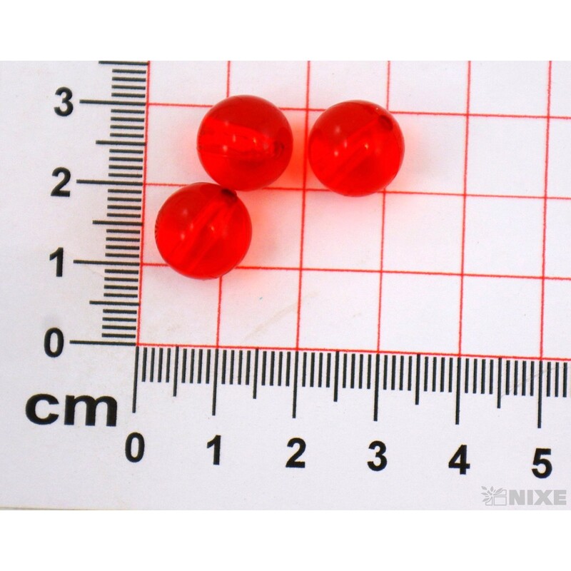KORÁLKY 12mm cca 62ks ČIRÉ*ČERVENÁ