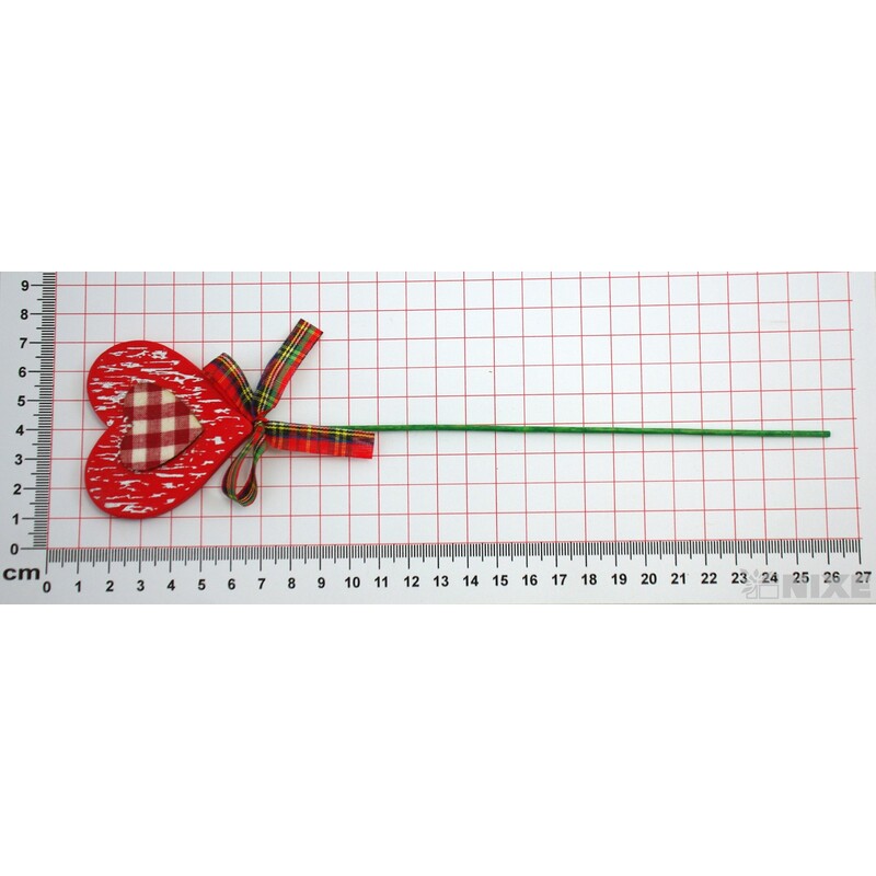 ZÁPICH SRDCE 6x26cm*ČERVENÁ