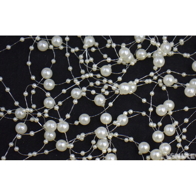 PERLIČKY NA SILONU 120cm 10ks*RŮŽOVÁ