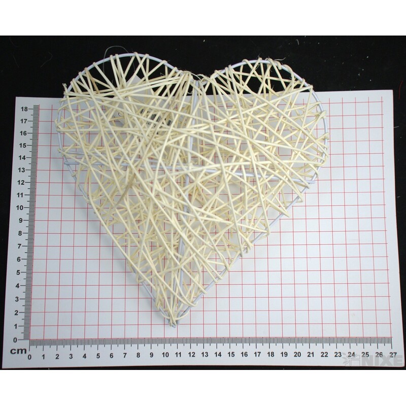 SRDCE RATTAN 20cm*BÍLÁ