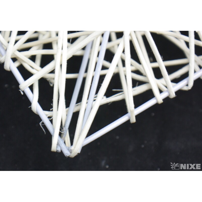 SRDCE RATTAN 25cm*BÍLÁ