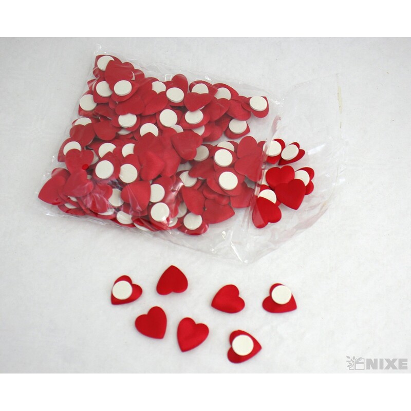 SRDCE NALEPOVACÍ 2,5cm 144ks*ČERVENÁ