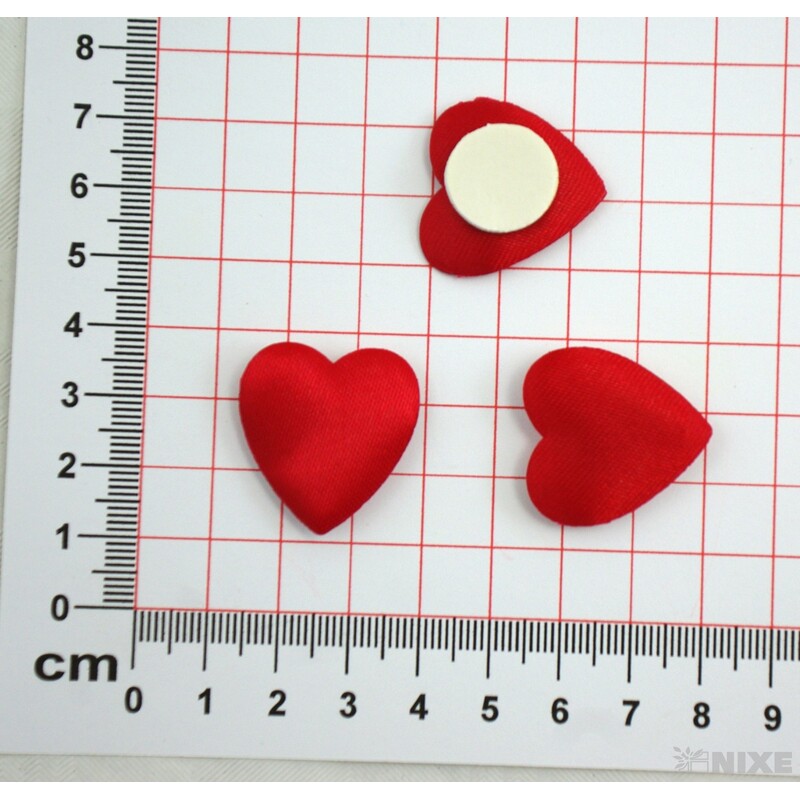 SRDCE NALEPOVACÍ 2,5cm 144ks*ČERVENÁ