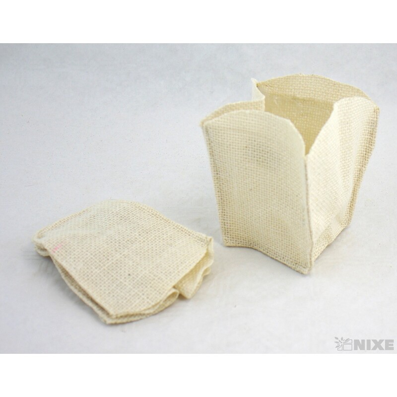 OBAL JUTA 10x10x13cm*BÍLÁ