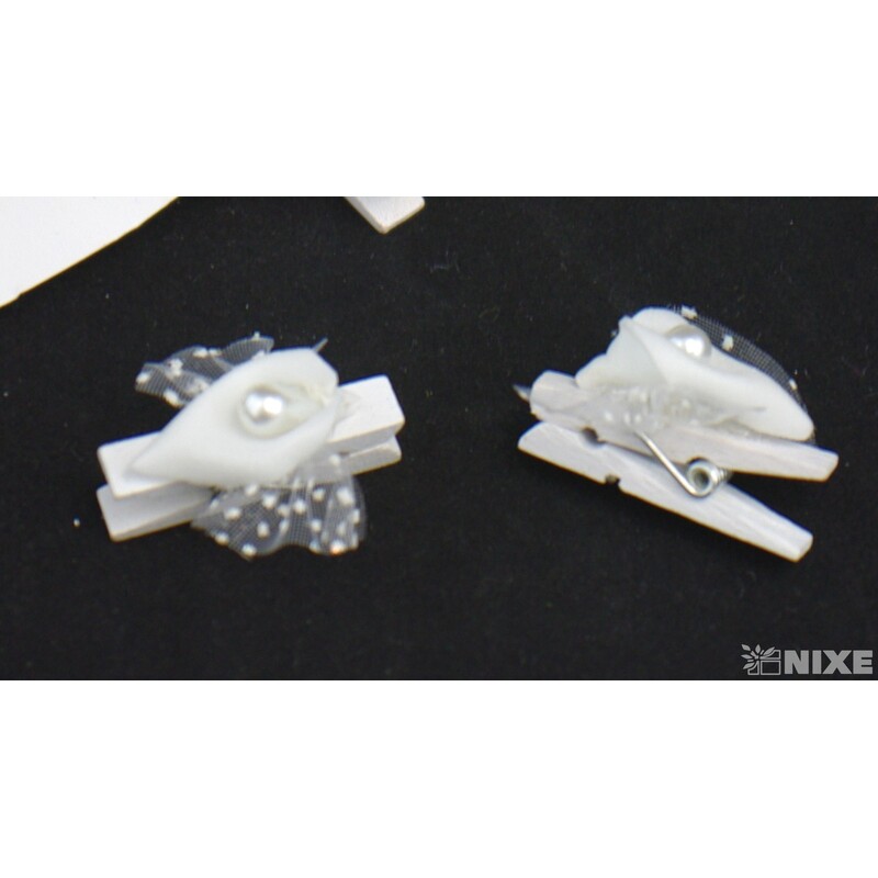 OZDOBNÝ KOLÍČEK KALA 3,5cm 10ks*BÍLÁ