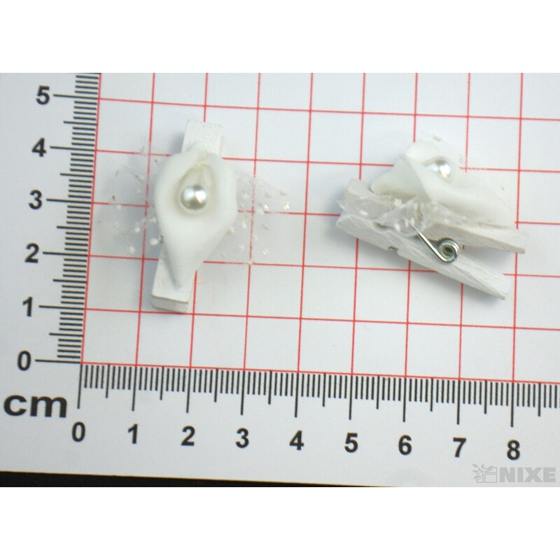 OZDOBNÝ KOLÍČEK KALA 3,5cm 10ks*BÍLÁ