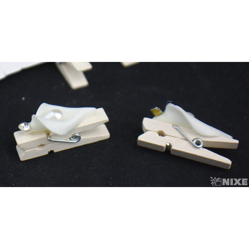 OZDOBNÝ KOLÍČEK KALA 3,5cm 10ks*SMETANOVÁ