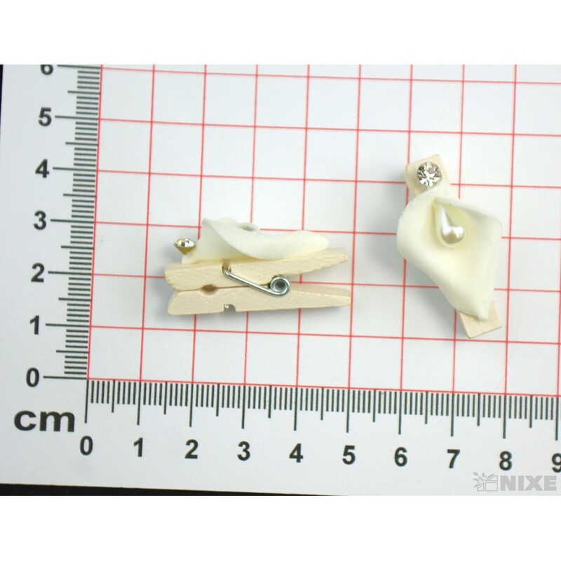 OZDOBNÝ KOLÍČEK KALA 3,5cm 10ks*SMETANOVÁ